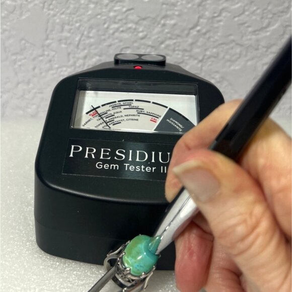 Signed EK Sterling Silver Turquoise Ring Attributed Emerson Kinzel Navajo sz 8.5 - Picture 5 of 11